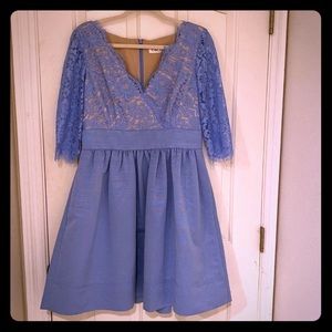 Eliza J frost blue lace dress